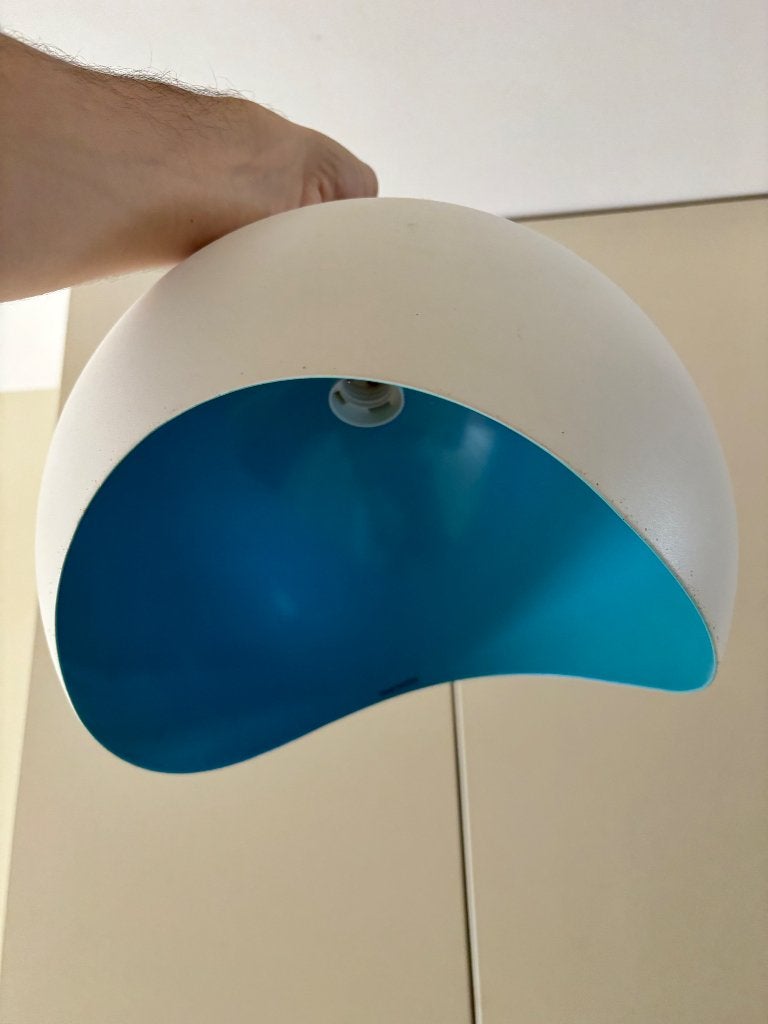 Blauw-witte hanglamp, Ophalen, Gebruikt
