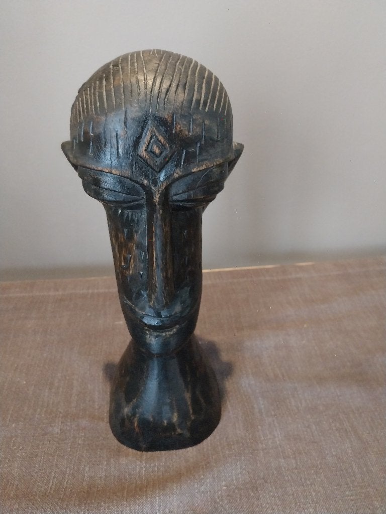 Afrikaans beeld handgesneden - Gabon Kameroen - Fang stam, Antiquités & Art, Art | Sculptures & Bois, Bois, Homme, Enlèvement