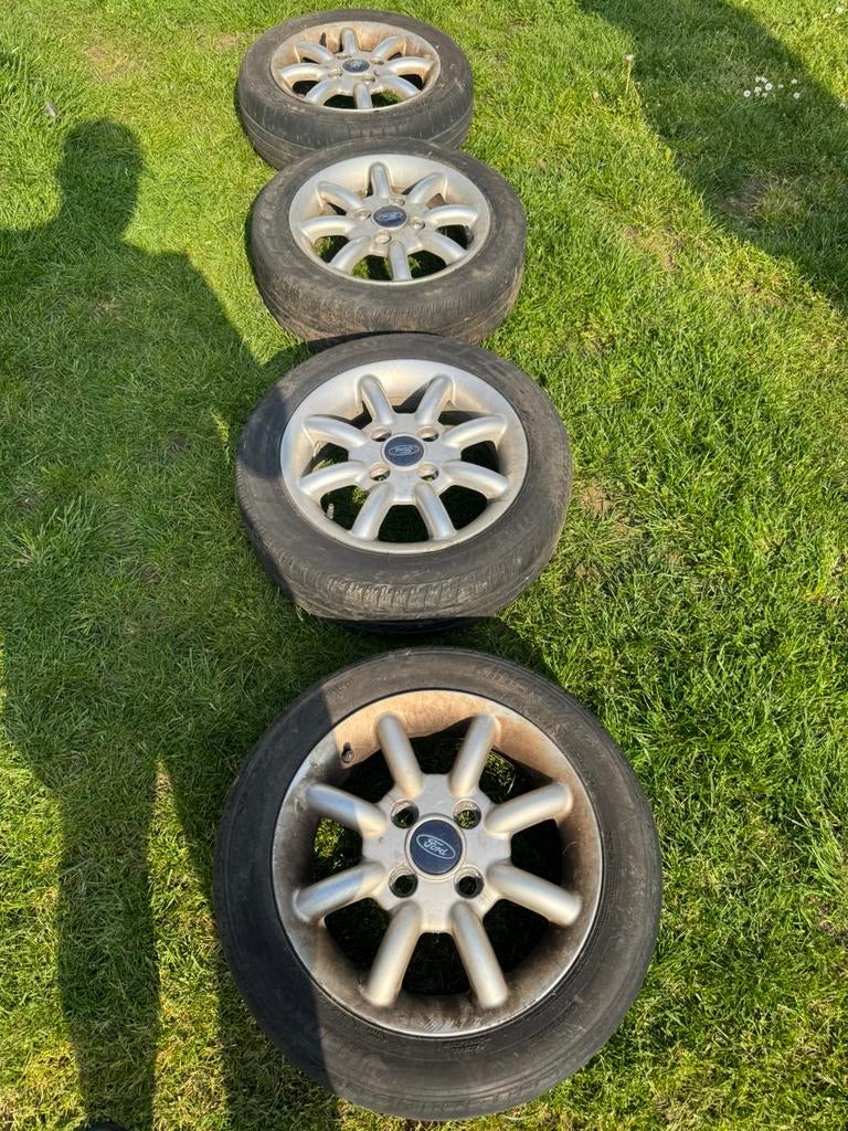 Aluminium ford ka velgen, Ophalen, 14 inch, Band(en), 165 mm