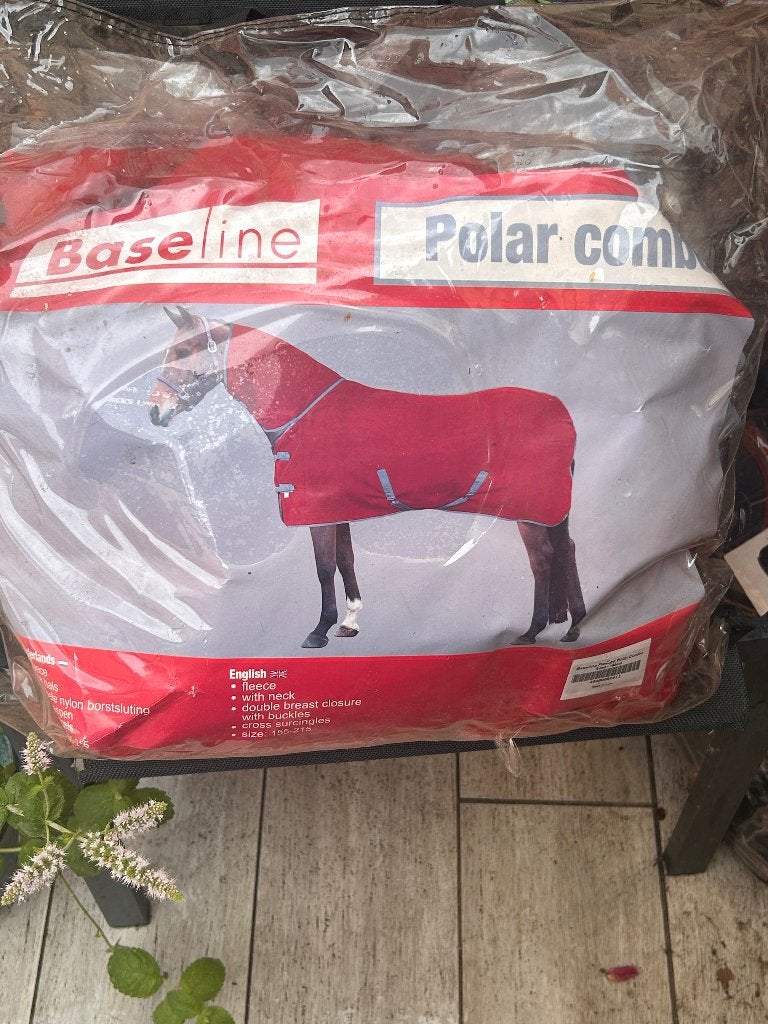Fleecedeken paard, Double fermeture poitrail, Couverture, Comme neuf, Enlèvement