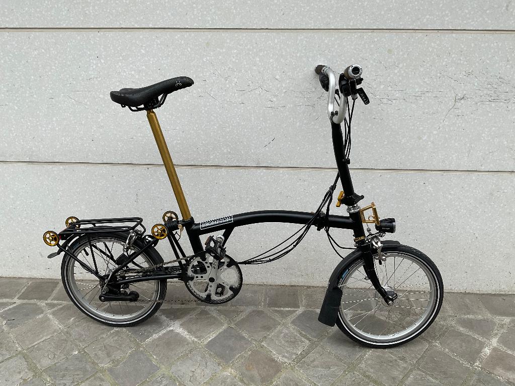 Brompton in lichte zwarte-goudkleurige uitvoering, Ophalen of Verzenden