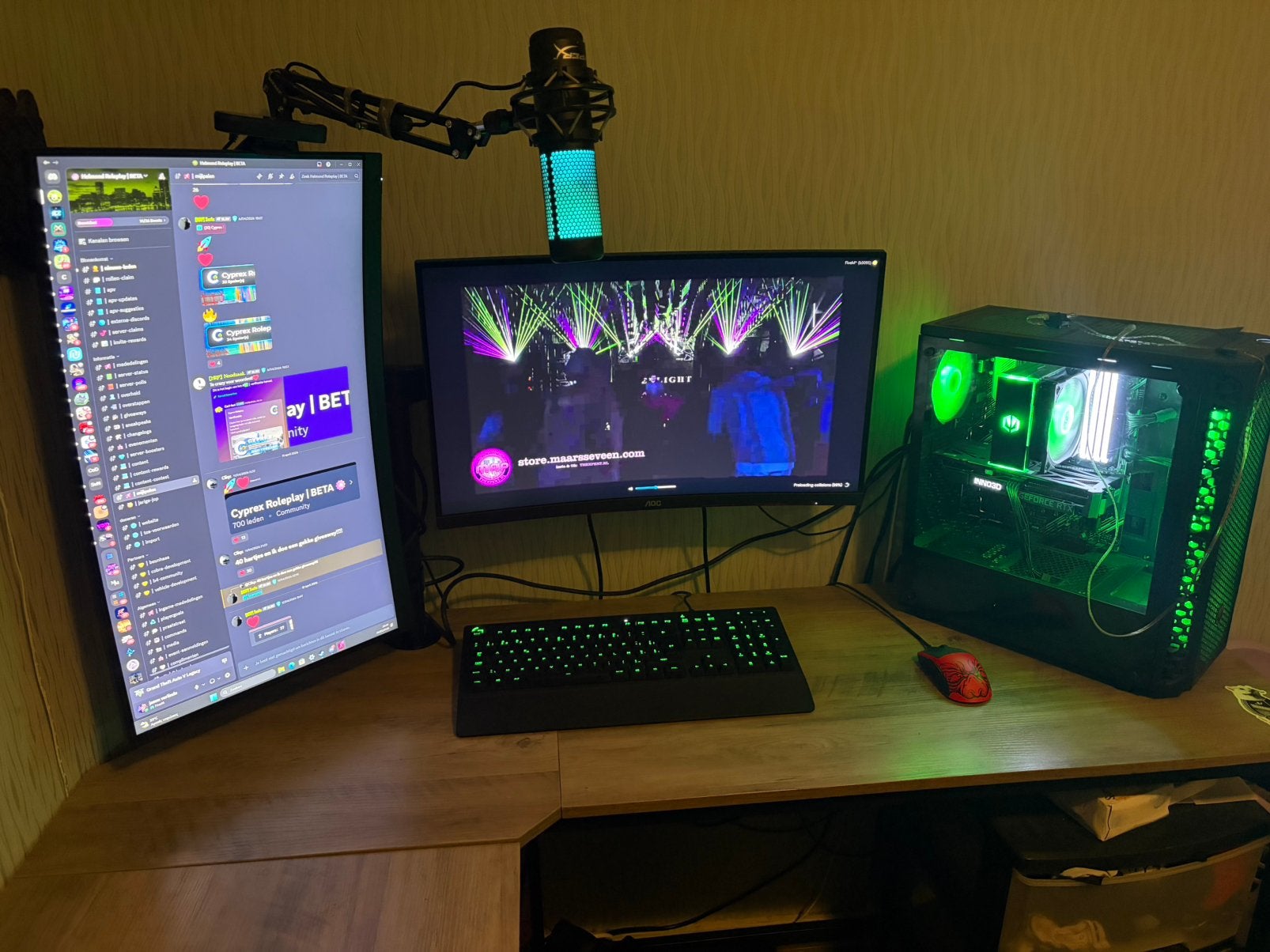 Game pc met alle toebehoren, Computers en Software, Desktop Pc's, Ophalen, Zo goed als nieuw