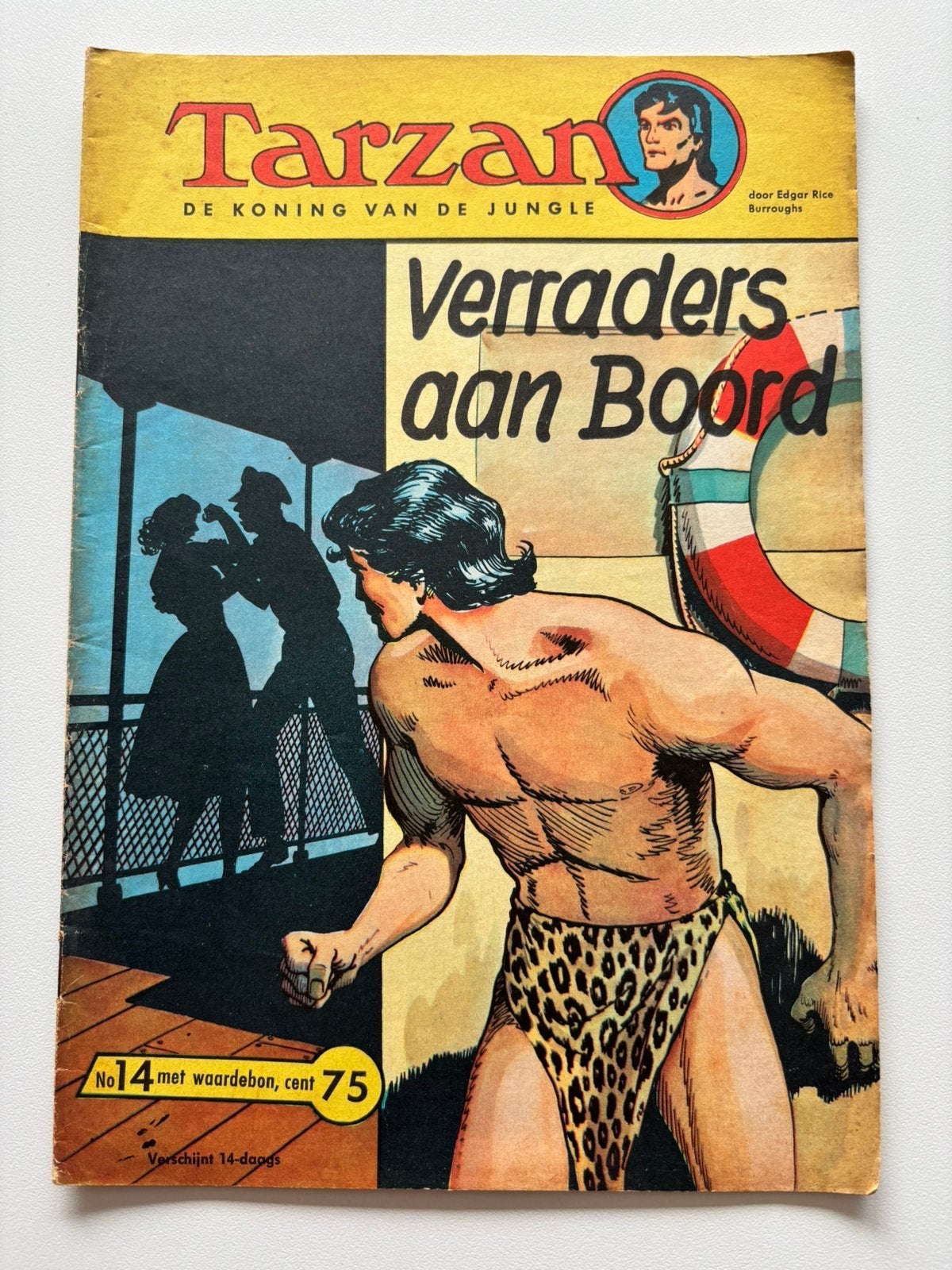 Tarzan strip nr 14 Verraders aan boord ., Eén comic, Ophalen, Gelezen