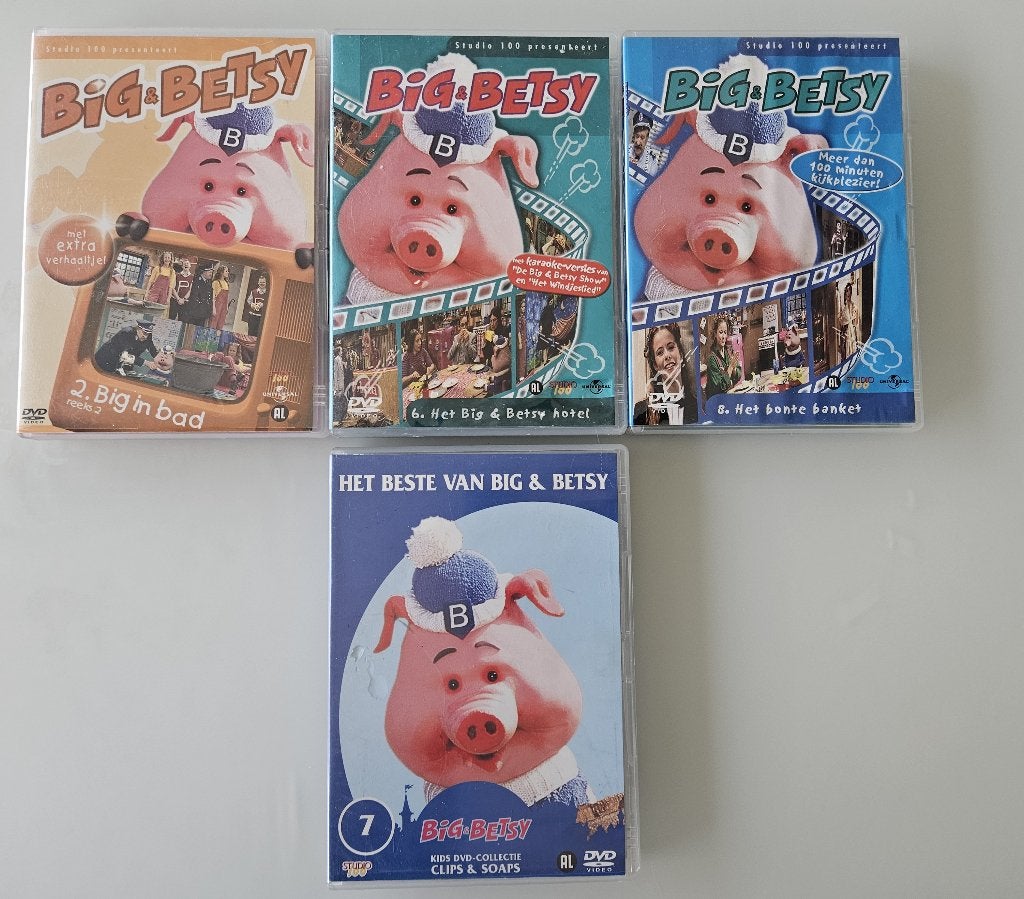 4 DVD 's Studio 100: Big & Betsy, Cd's en Dvd's, Ophalen of Verzenden