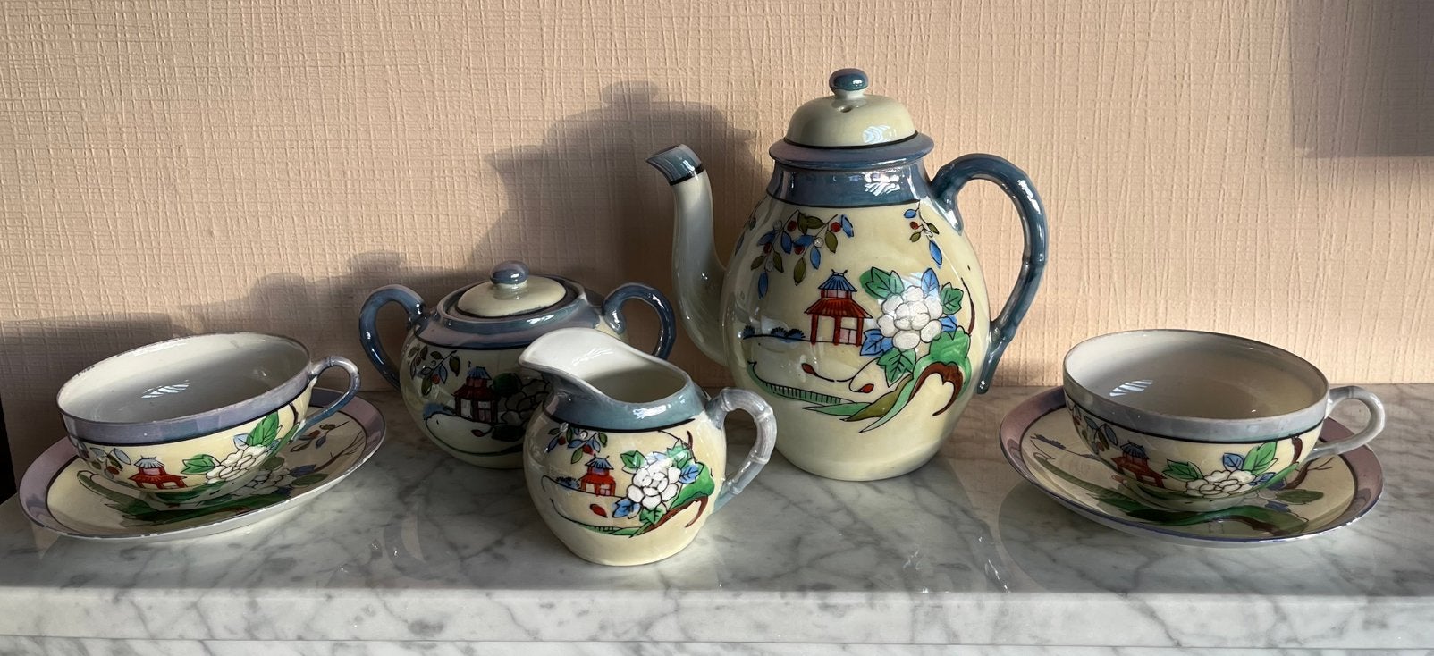 Retro Japans theeservies jaren ‘50, Antiek en Kunst, Ophalen