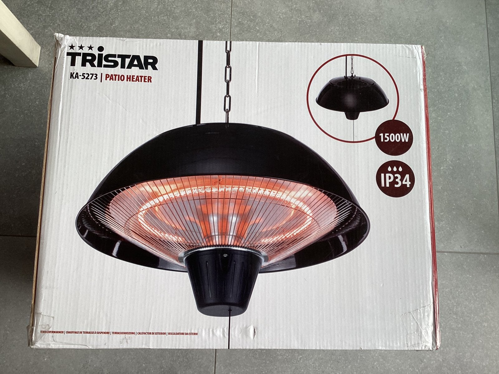 Tristan KA-5273 terrasverwarmer, Tuin en Terras, Ophalen, Nieuw, Elektrisch, Plafond