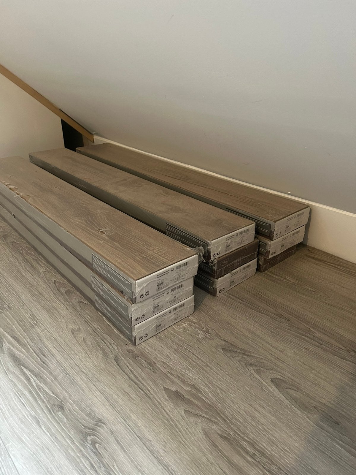 DecoMode Kliklaminaat Pure Siena – 18m2 +  14m plinten, Ophalen, Nieuw