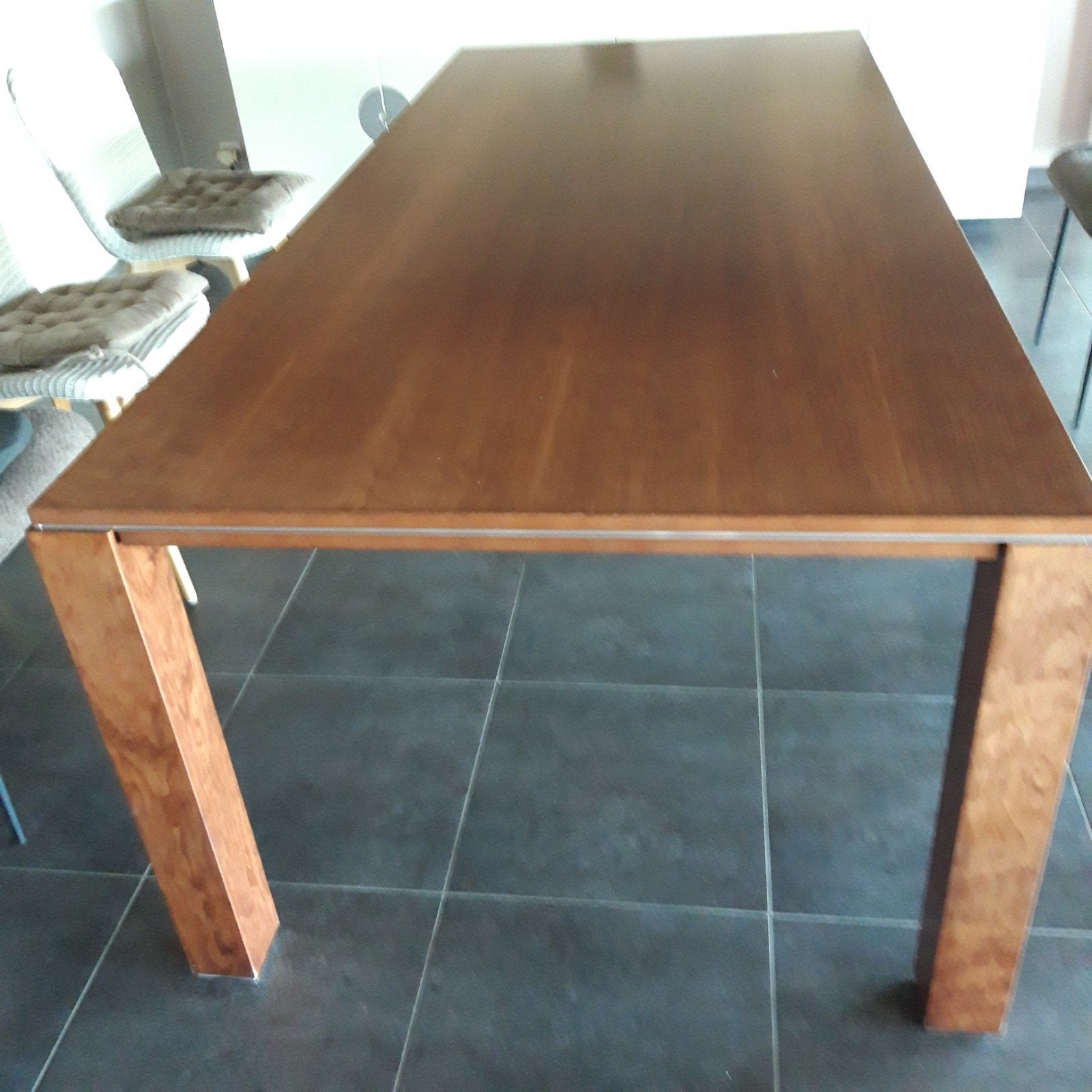 Eettafel, Huis en Inrichting, Tafels | Eettafels, Ophalen, Gebruikt, 100 tot 150 cm, Modern massief