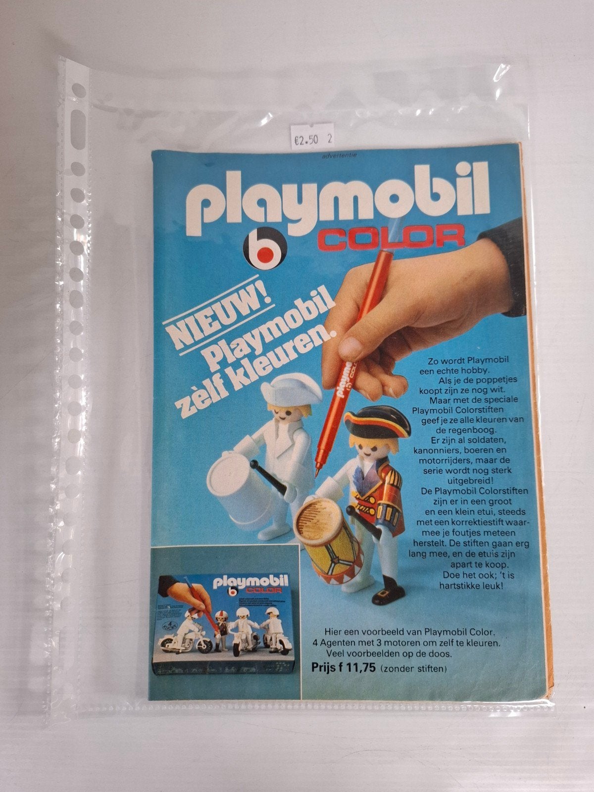 Annonce publicitaire couleur vintage pour Playmobil #2, Enlèvement ou Envoi, Autres séries, Kit complet, Utilisé