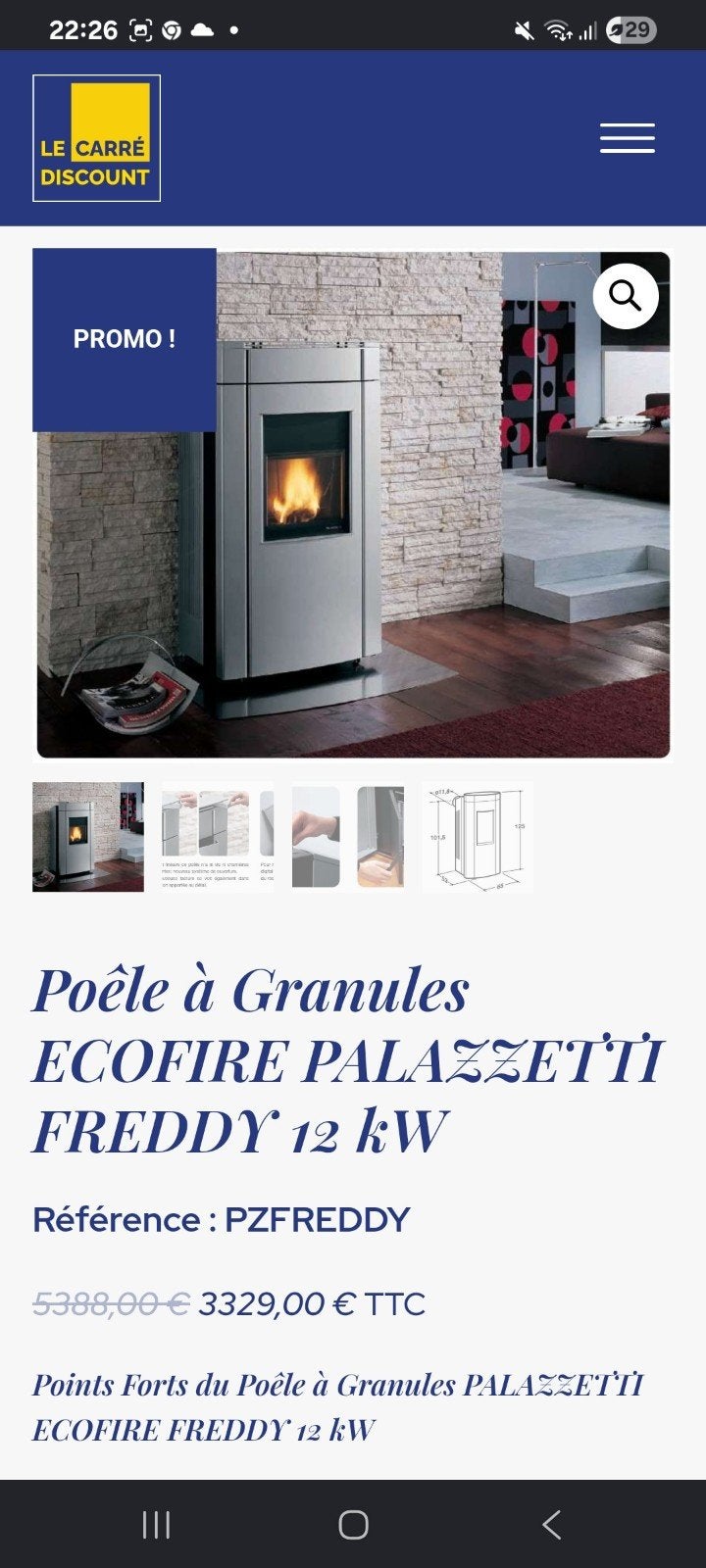 poelle a pellet indro palazattie se connecte au radauteur