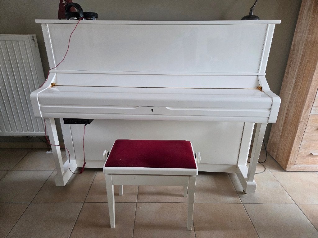 Piano Yamaha Blanc U1 Silent, Ophalen, Wit, Overige typen, Zo goed als nieuw