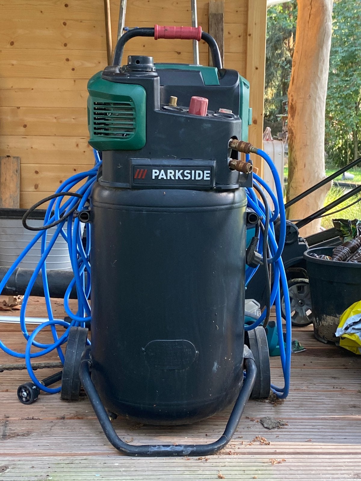 Parkside compressor 50L met persluchtslang, Enlèvement, Utilisé
