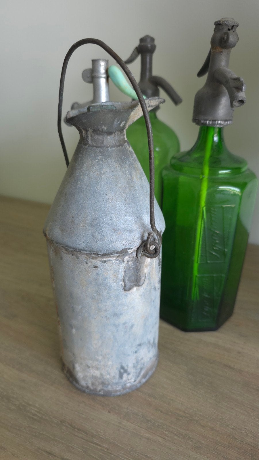 Zinken fles, Ophalen