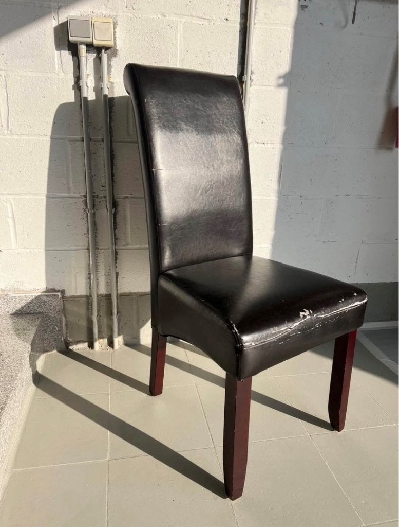 chaise, Enlèvement, Cuir, Noir, Cinq, Six Chaises ou plus