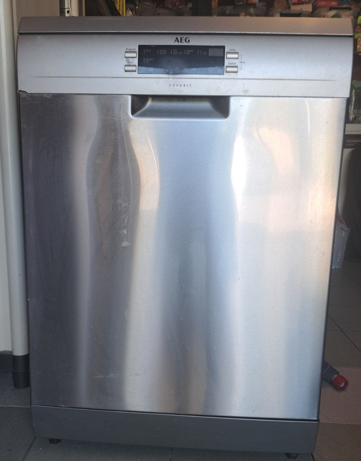 Vrijstaande vaatwasmachine AEG XXL, zilverkleur, Elektronische apparatuur, Vaatwasmachines, Ophalen, Gebruikt, Vrijstaand