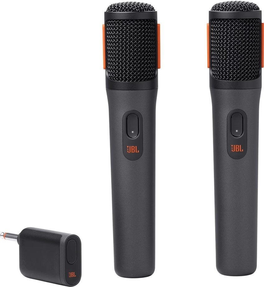Lot de 2 nouveaux microphones sans fil JBL PartyBox, noirs, Musique & Instruments, Enlèvement ou Envoi, Neuf, Micro chant, Sans fil
