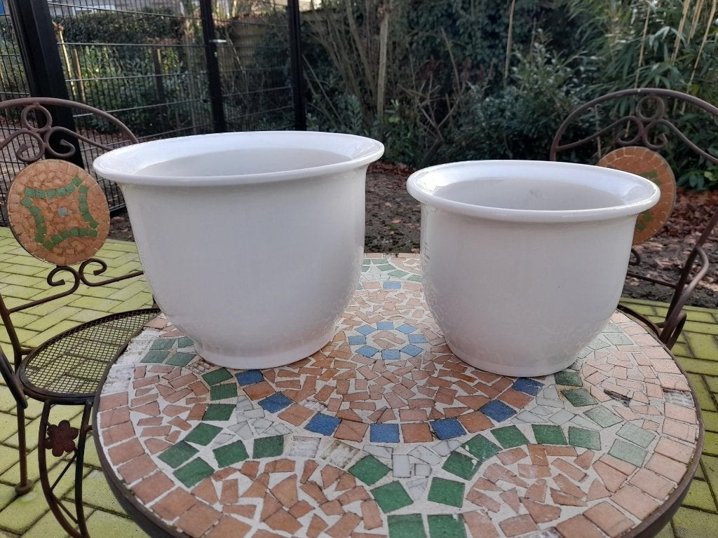 bloempotten 4 stuks 12 euro, Tuin en Terras, Rond, Nieuw, Minder dan 40 cm, Binnen