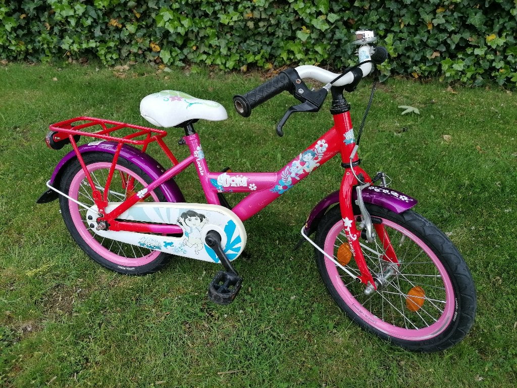 16" meisjesfiets / kinderfiets, Fietsen en Brommers, Fietsen | Kinderfietsjes, Ophalen, Gebruikt, Terugtraprem, Loekie