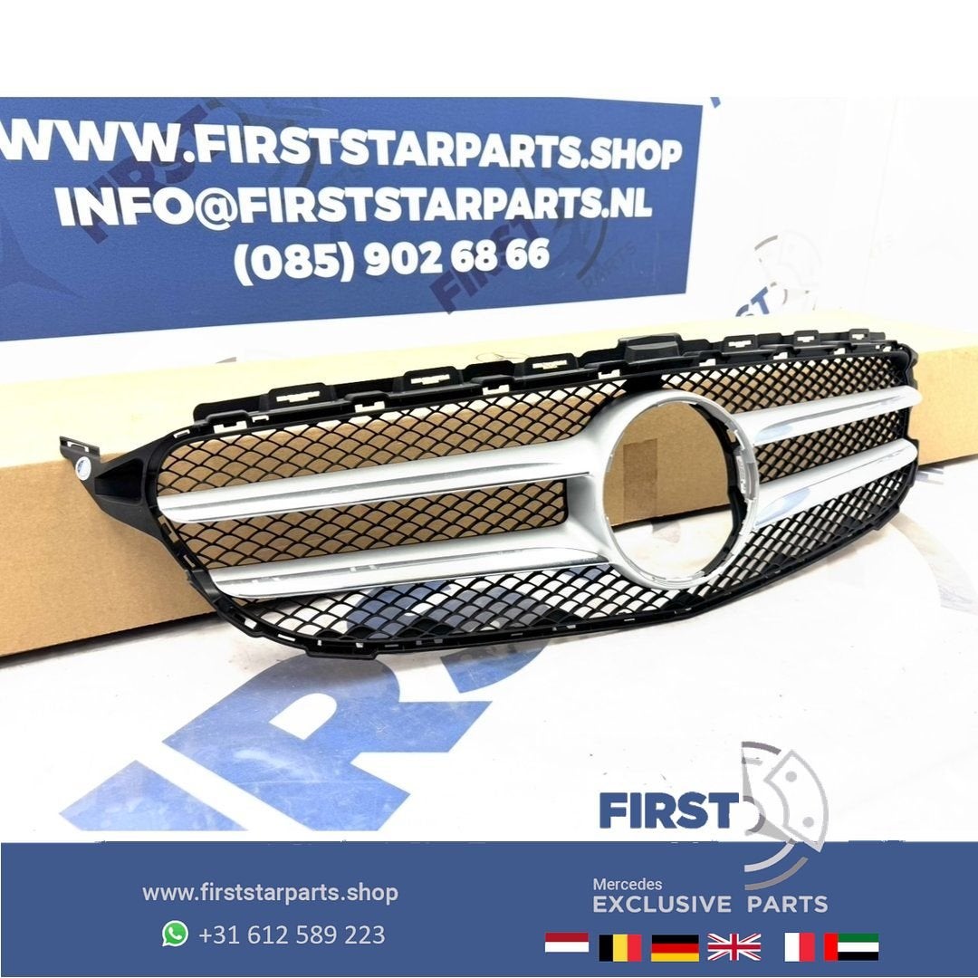 W205 C Klasse voorbumper GRIL origineel Mercedes grille C205, Gebruikt, -, Ophalen of Verzenden, -