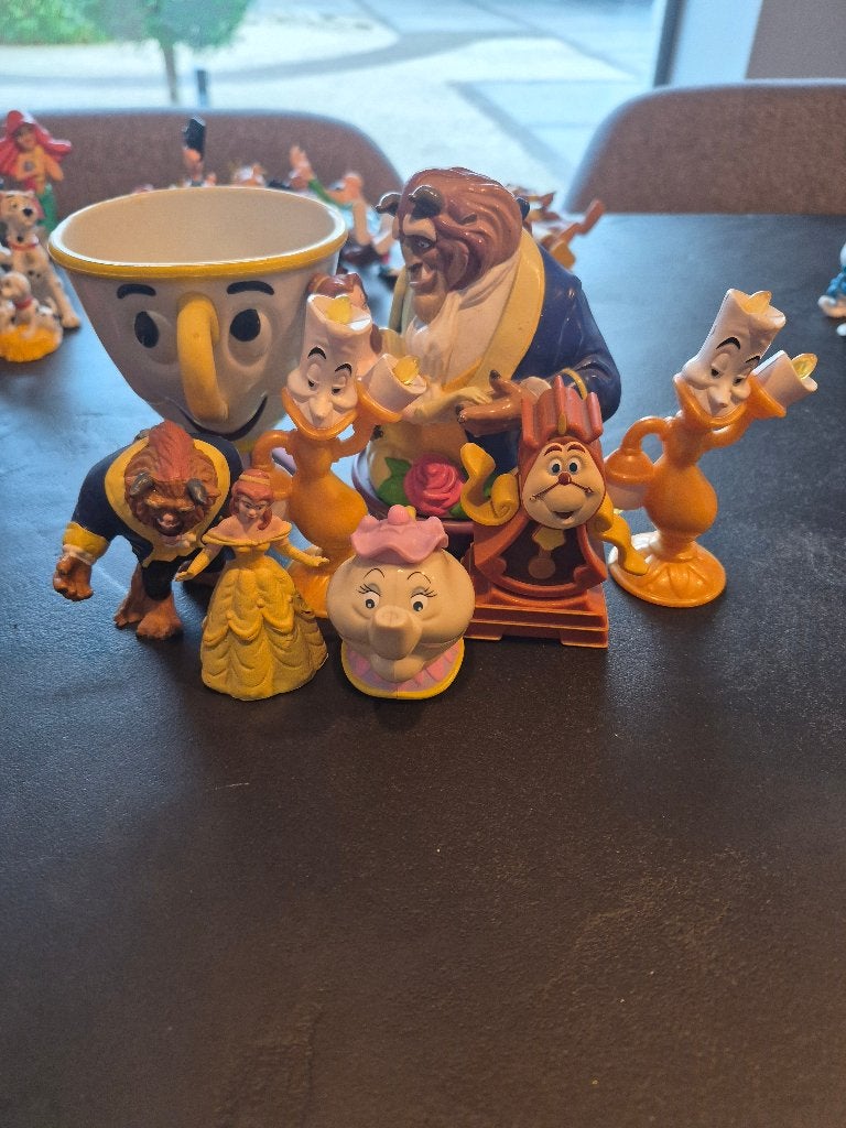 Disney figuurtjes Belle en het beest, Verzamelen, Disney, Ophalen of Verzenden, Assepoester of Belle, Zo goed als nieuw, Beeldje of Figuurtje