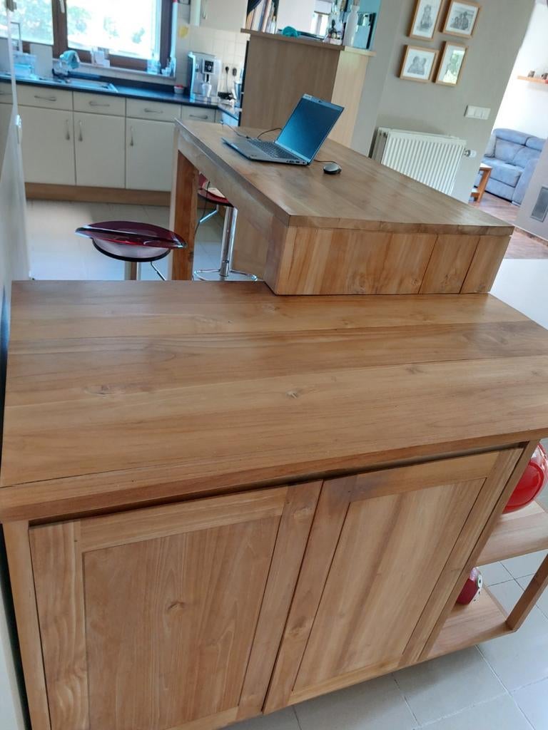 Meuble et table haute en Teck, Huis en Inrichting