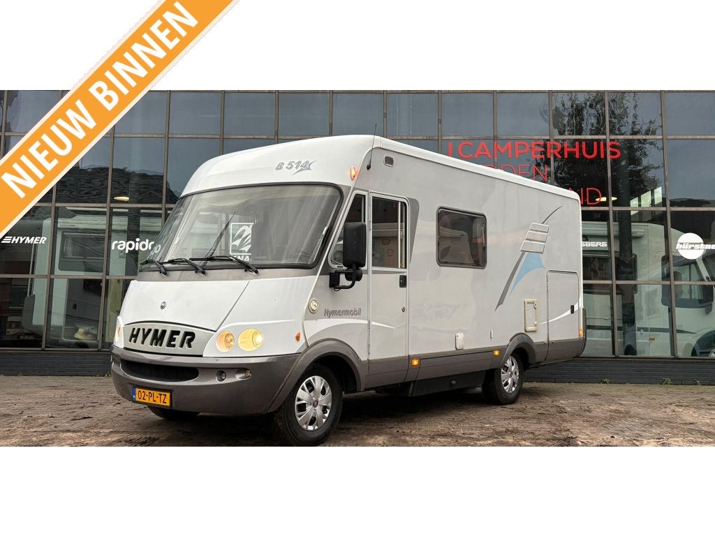 Hymer B 514 Automaat,Airco,Vastbed, Ringverwarming, 6 tot 7 meter, Bedrijf, Diesel