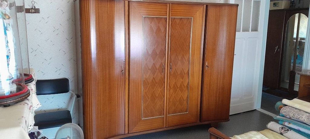 Vintage houten kleerkast – retro jaren 50/60, Maison & Meubles, Armoires | Penderies & Garde-robes, Enlèvement
