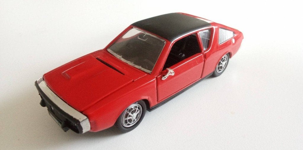 Renault 17 TS modelauto - Norev 1/43 - Rood, Ophalen of Verzenden, Gebruikt, Auto, Norev