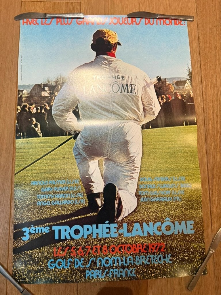 Affiche golf 3e Trophée Lancôme 1972 Palmer Player, Enlèvement ou Envoi, Rectangulaire vertical, A1 jusqu'à A3, Comme neuf