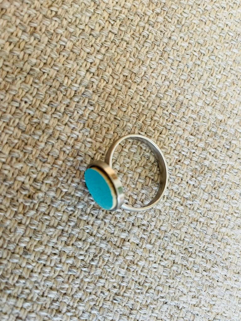 Prachtige zilverkleurige ring, Ophalen of Verzenden, Zo goed als nieuw