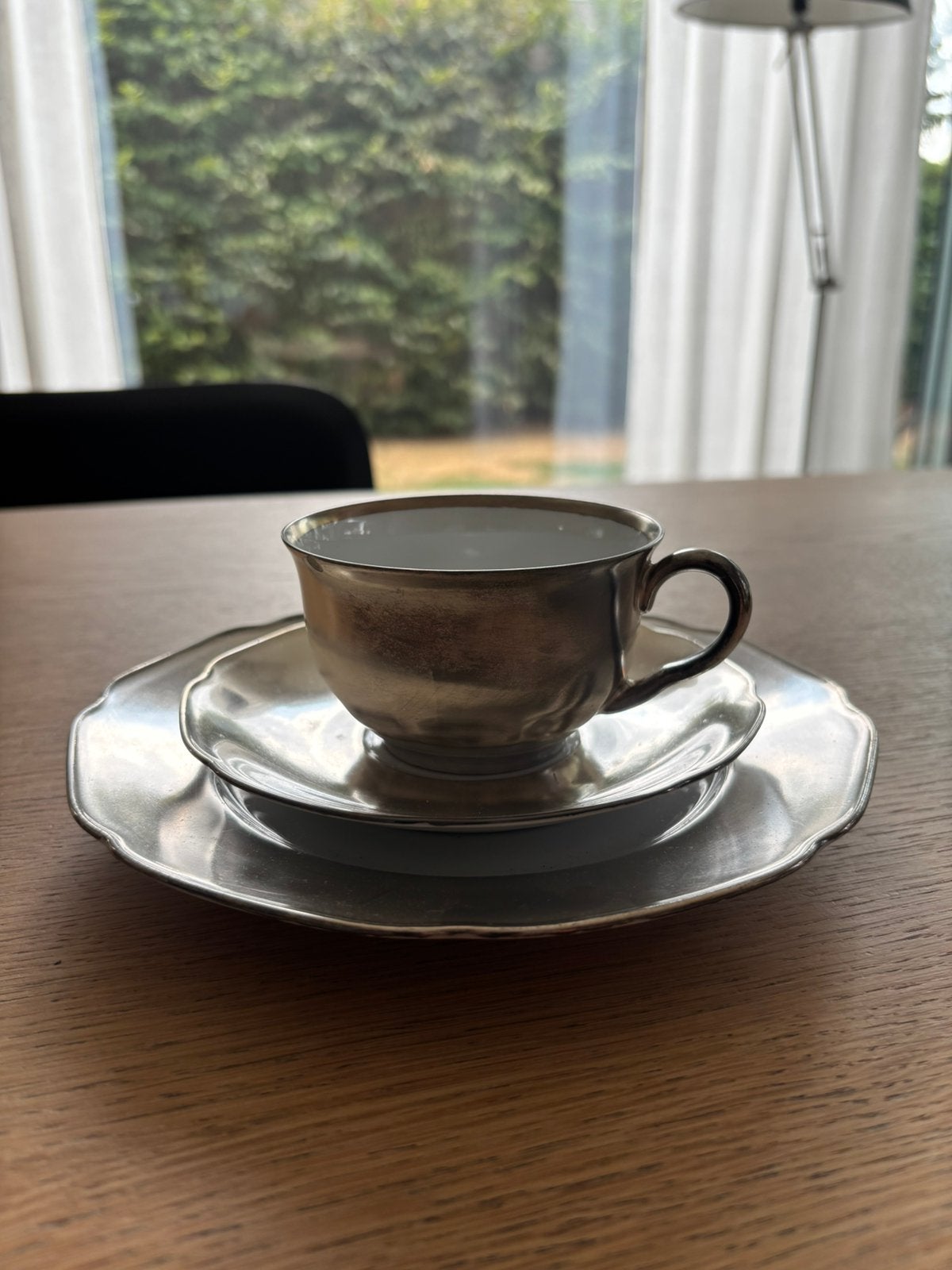 Bavaria verzilverd porselein koffieservies, Antiek en Kunst, Ophalen