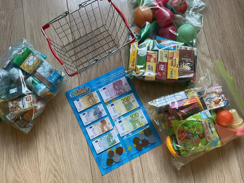 accessoires speelgoed winkeltje, Kinderen en Baby's, Ophalen of Verzenden, Gebruikt, Plastic