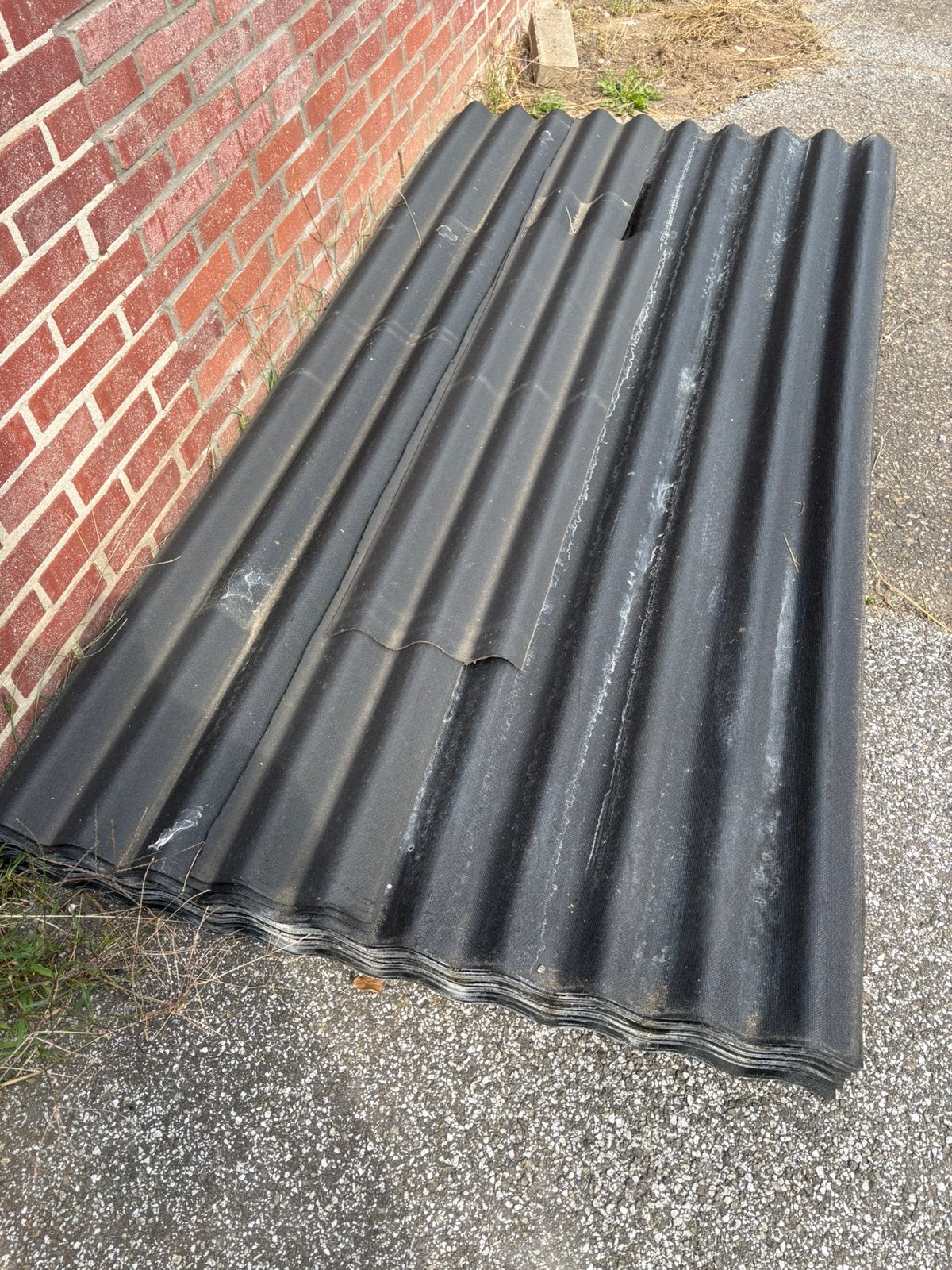Geasvalteerde golfplaaten, Doe-het-zelf en Bouw, Dakpannen en Dakbedekking, Ophalen, Kunststof, Gebruikt, Zwart