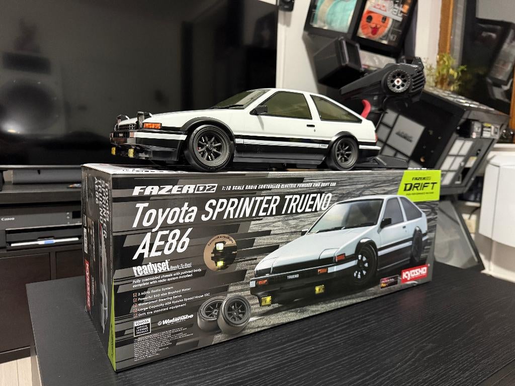 Kyosho Fazer D2 Toyota Sprinter Trueno AE86  quasi neuf !, Neuf, Échelle 1:10, Voiture on road, Enlèvement