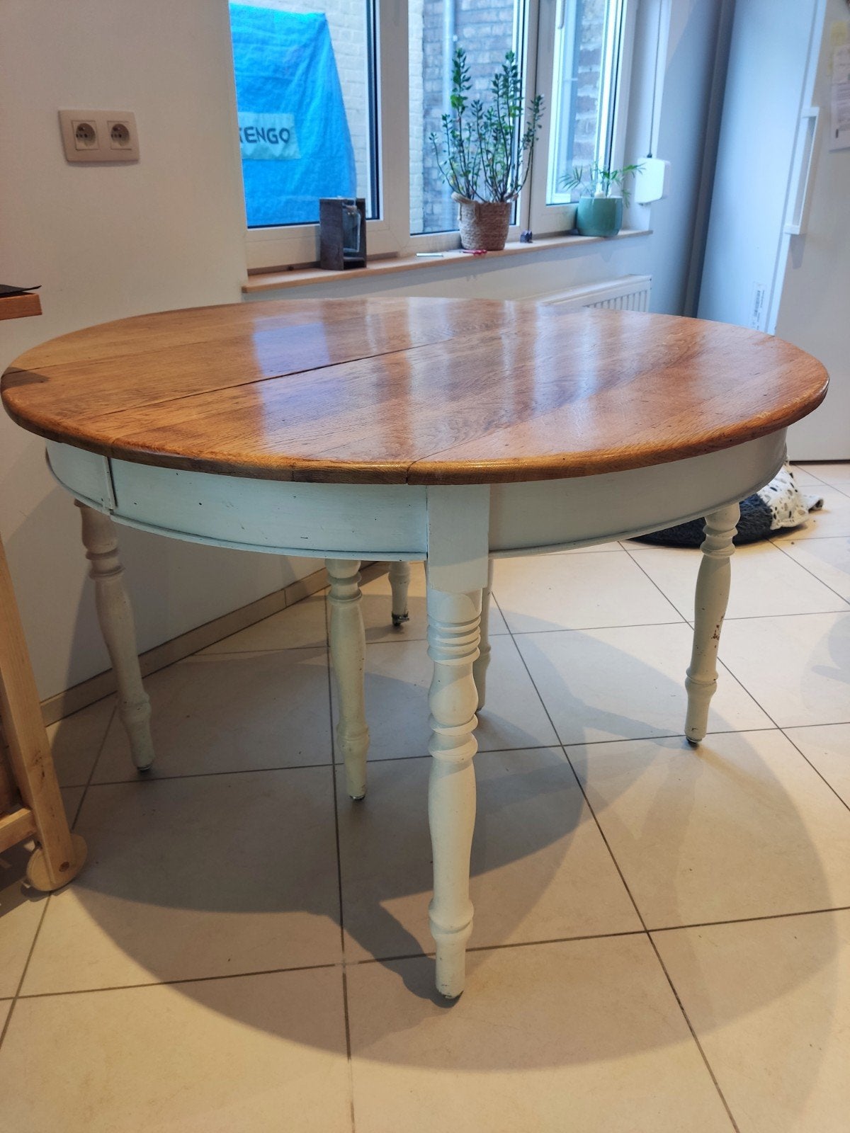 table en chêne, Cinq personnes ou plus, Rond, 100 à 150 cm, Enlèvement