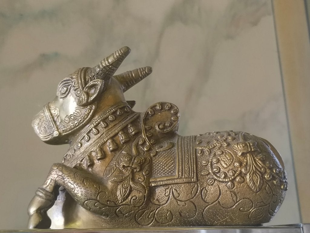 Statue Nandi vintage en laiton, Enlèvement, Comme neuf