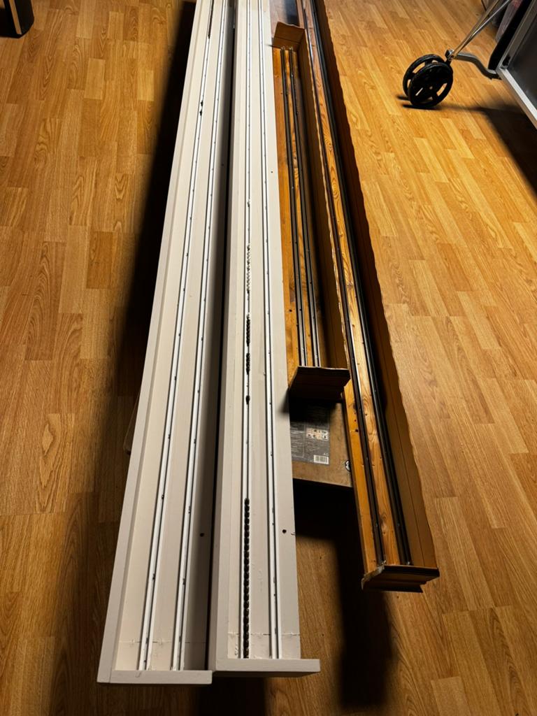 Lot de rails tentures rideaux double, Enlèvement, Utilisé