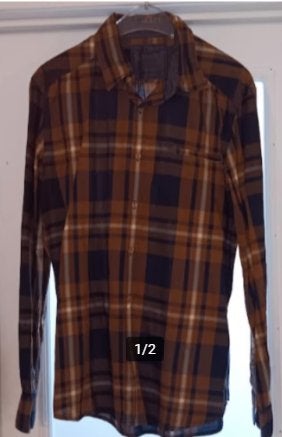 Chemise XL brun/noir/beige à carreaux Mexx, Enlèvement, Porté, Autres couleurs, Tour de cou 43/44 (XL)
