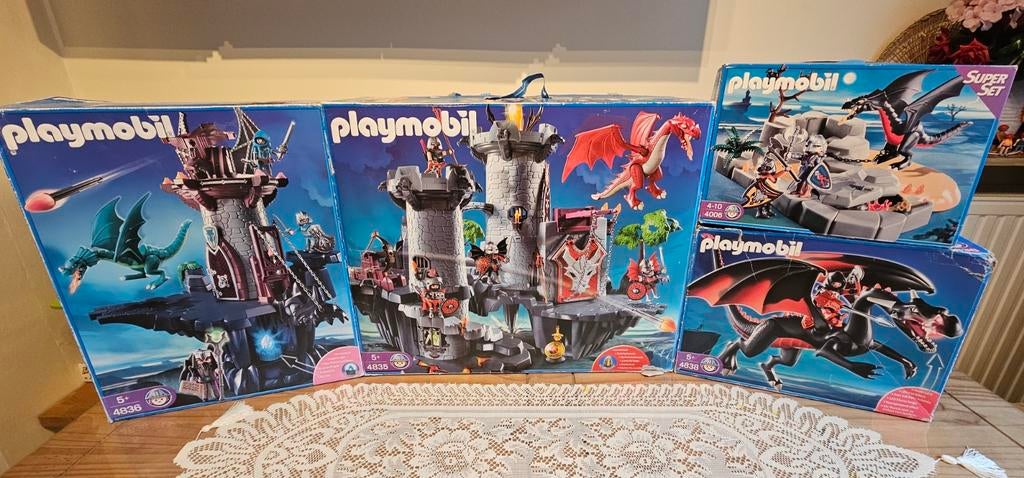 Lot Playmobil Monde des chevaliers et dragons, Kinderen en Baby's, Speelgoed | Playmobil, Ophalen, Gebruikt, Complete set