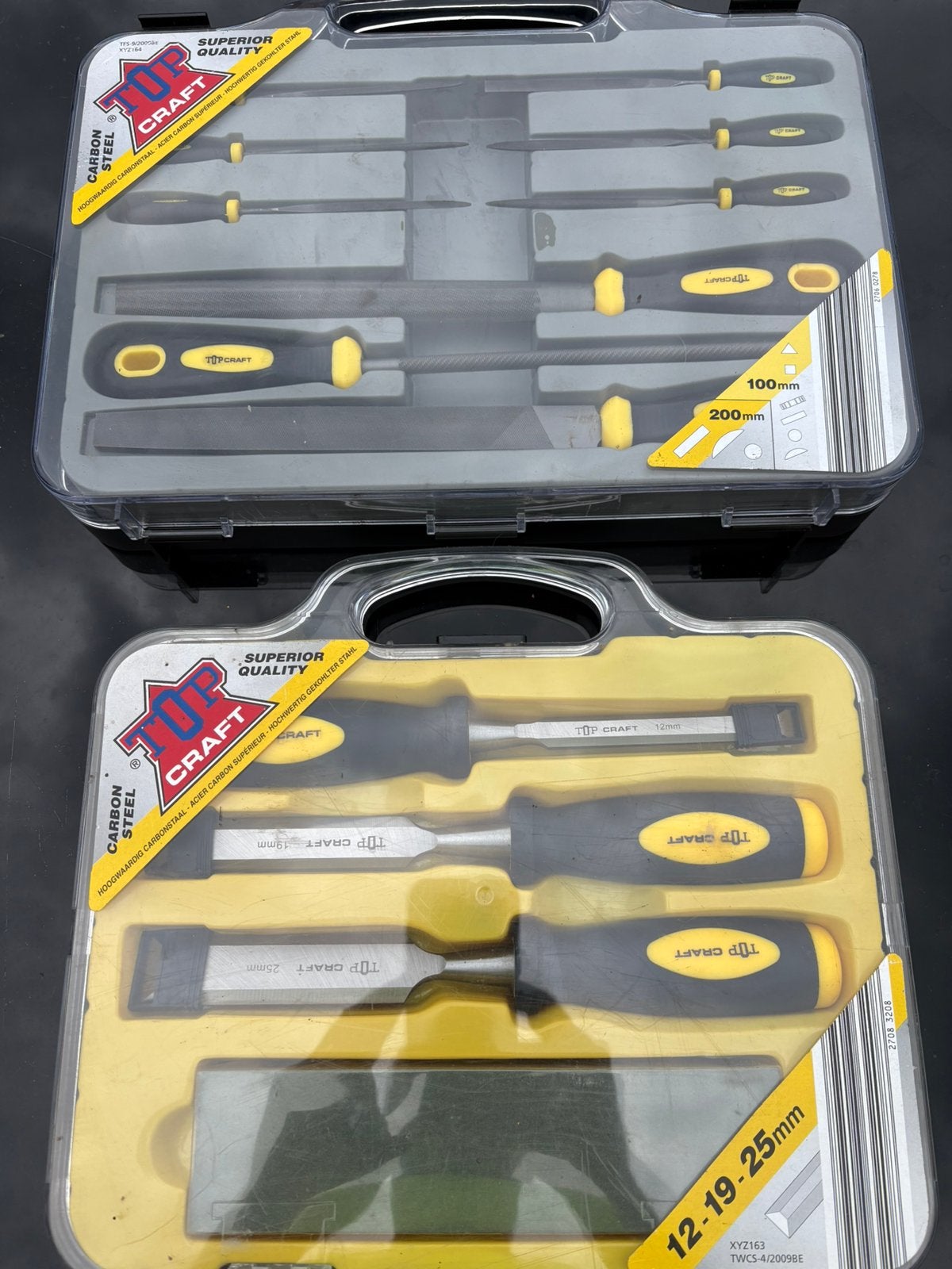 Beitels vijlen doppenset schuifmaat en toolbox, Enlèvement, Comme neuf