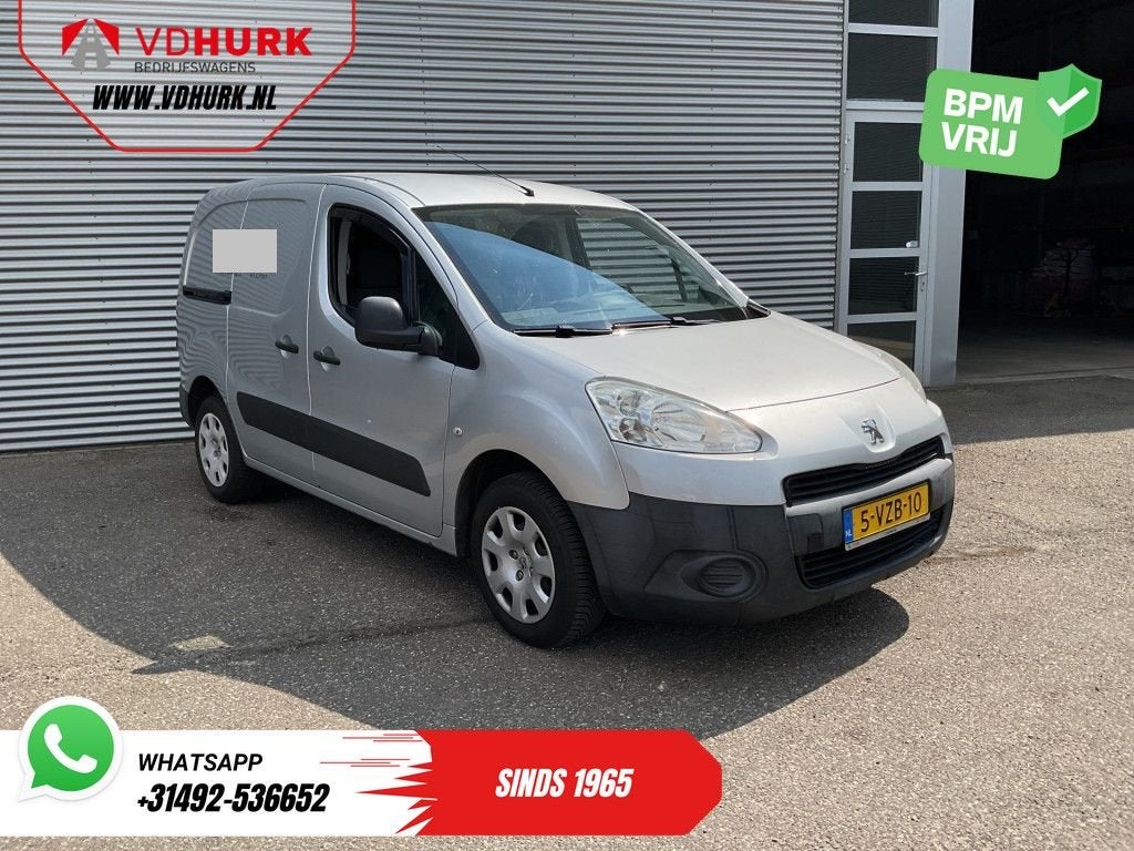 Peugeot Partner 1.6 HDI 90 pk EXPORT APK 01-'27/ 3.Pers/ Tre, Auto's, Schuifdeur, 129 g/km, Bedrijf, Zilver of Grijs