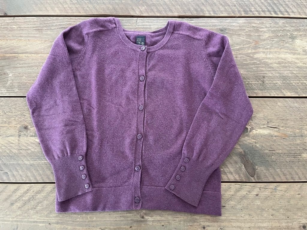 ZARA paarse cardigan 122 - 128, Kinderen en Baby's, Ophalen of Verzenden, Zara , Meisje, Trui of Vest