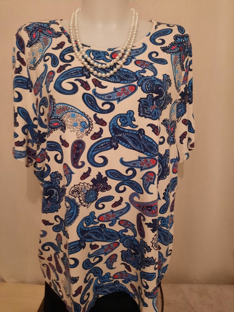 Peter Hahn T shirt met mooie print, Wit, Maat 46/48 (XL) of groter, Ophalen of Verzenden, Zo goed als nieuw