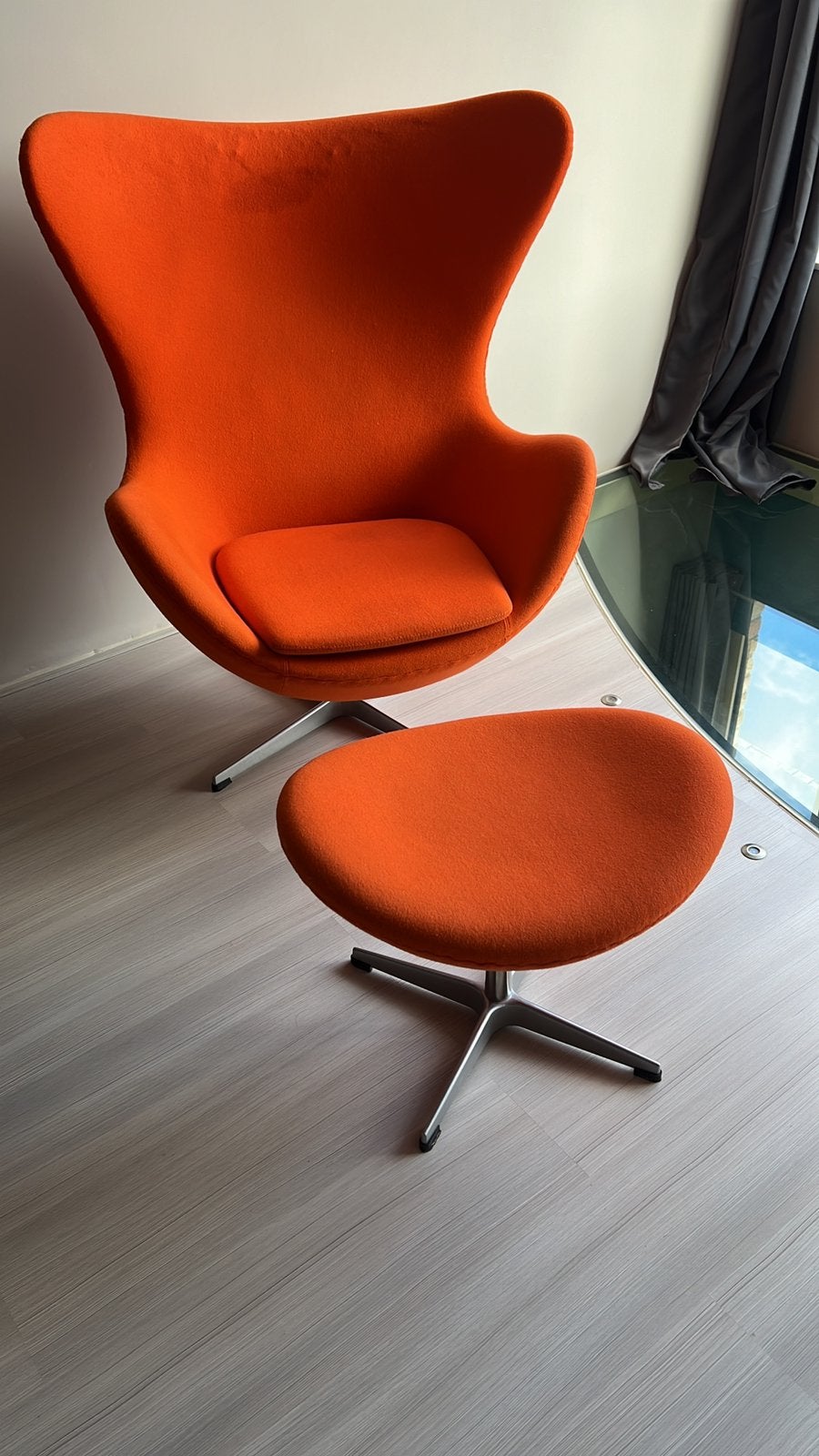 Egg chair, Maison & Meubles, Fauteuils, Comme neuf, Cuir, Enlèvement