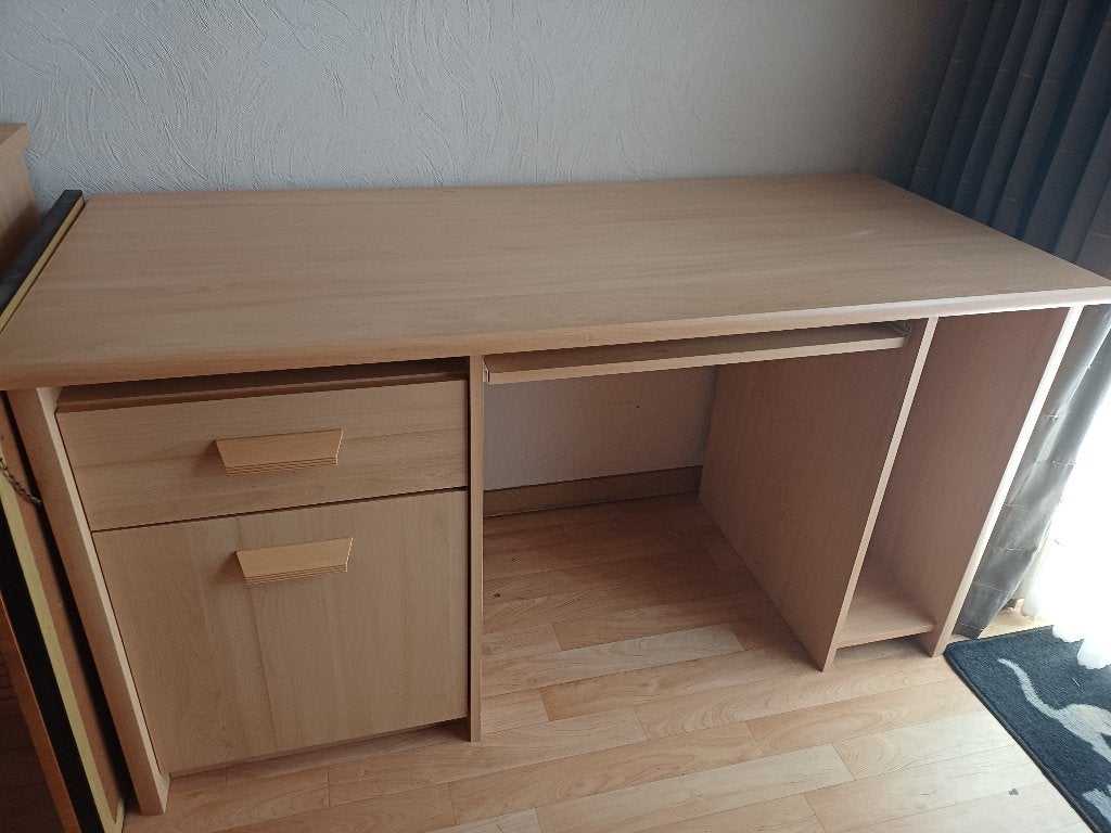 Bureau, Ophalen, Met lades, Gebruikt, Hout