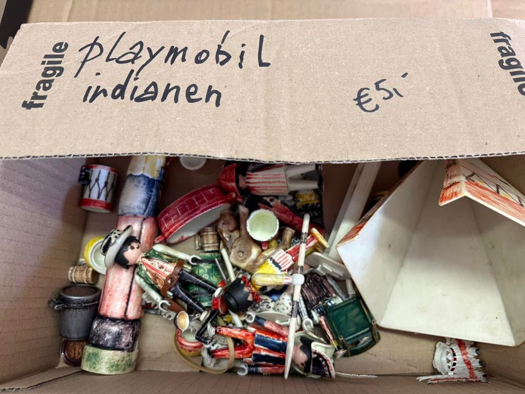 Plamobil indianen zelf ingekleurd, Ophalen of Verzenden, Gebruikt