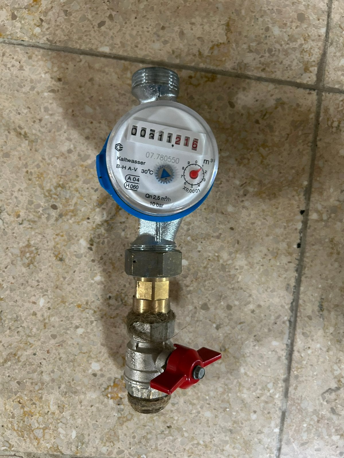 compteur d’eau froide avec robinet – complet, Enlèvement ou Envoi, Utilisé