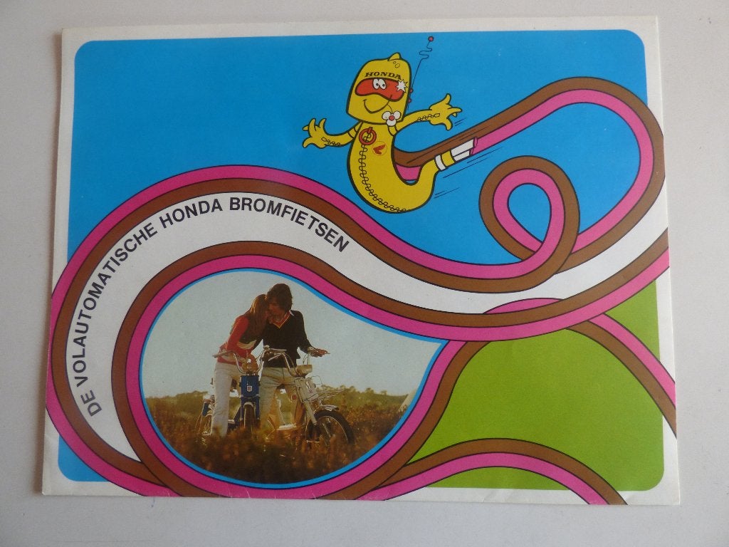 HONDA BROMFIETSEN GAMMA 1971 MINI POSTER, Ophalen of Verzenden, Zo goed als nieuw