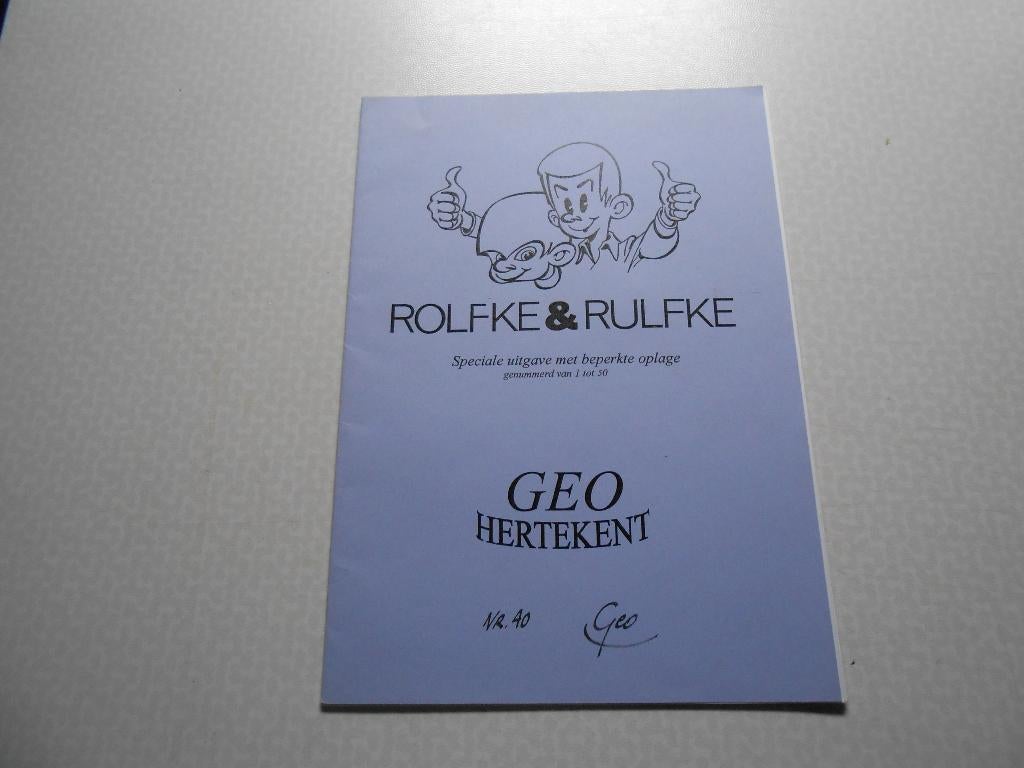 Rolfke & Rulfke mapje Beperkte oplage 1/50 2001 1 ste druk., Eén stripboek, Ophalen of Verzenden, Zo goed als nieuw