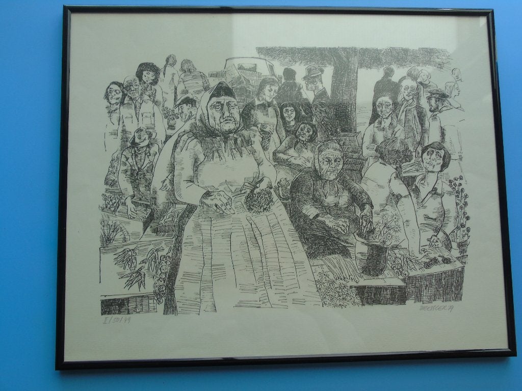 Zeer mooie Litho getekend Dressler 1979, Antiquités & Art, Art | Lithographies & Sérigraphies, Numéroté, Lithographie, Personnages et figures fantastiques